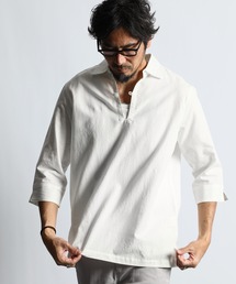 The DUFFER of ST.GEORGE シャツ LINEN BLEND 3Q SKIPPER SHIRT