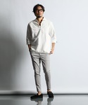 新品未使用✨3QSKIPPER SHIRT綿麻7分袖 スキッパーシャツ LINEN BLEND 3Q SKIPPER SHIRT：綿麻素材 7分袖 スキッパー
