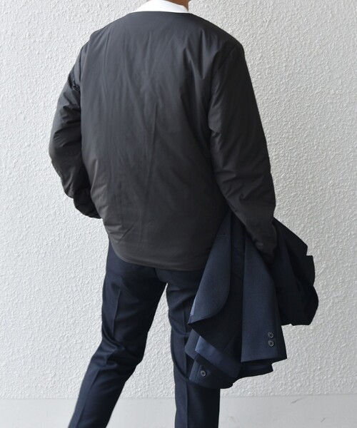 ships ブラック 中綿ジャケット ボタン留め ships ブラック 中綿ジャケット ボタン留め