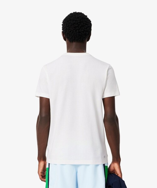 LACOSTE tシャツ 吸水速乾 レイヤードネームウルトラドライ半袖T