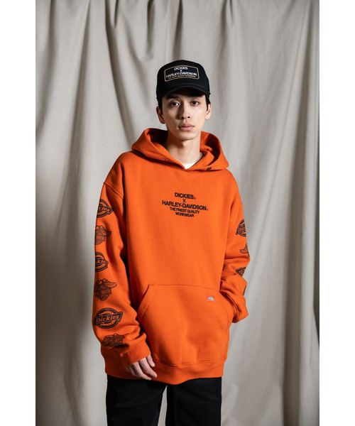 Harley Davidson パーカー Dickies(R) x H-D(R)イーグルスリーブ