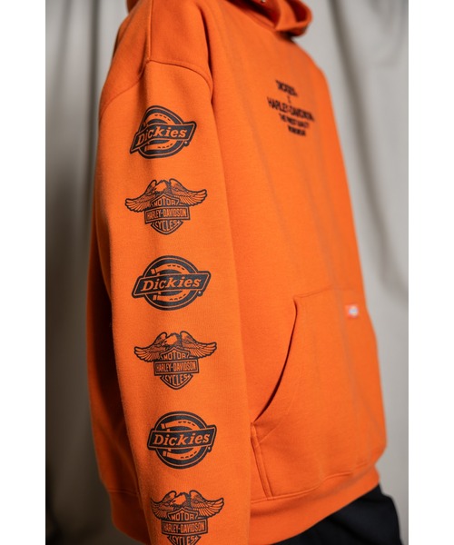 Harley Davidson パーカー Dickies(R) x H-D(R)イーグルスリーブ
