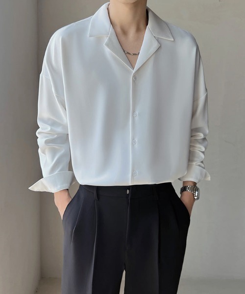 Otte シャツ ベーシックライトサテンシャツ メンズ レディース