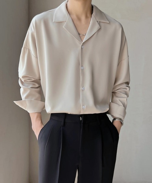 Otte シャツ ベーシックライトサテンシャツ メンズ レディース 
