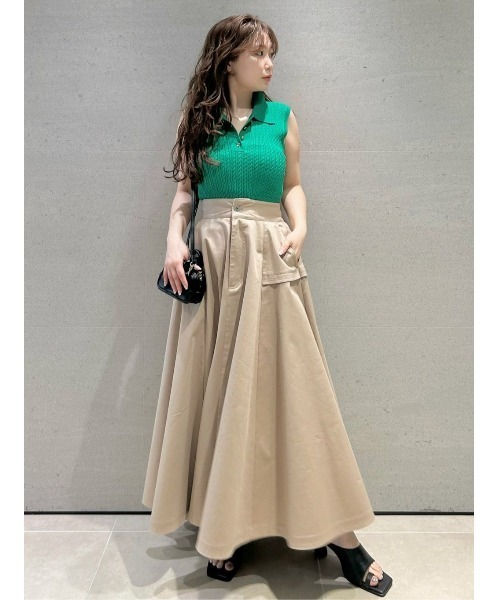 【FRAY I.D｜Dickies】チノフレアスカート FRAY I.D｜Dickies】チノフレアスカート(ロングスカート