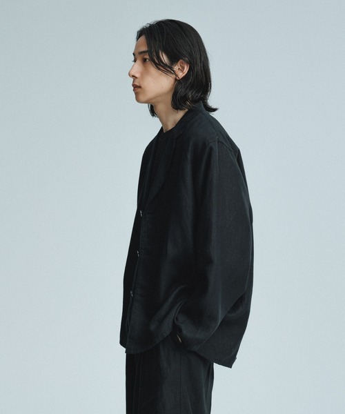 adam et rope ♫ リネン100% ダブル ジャケット 極美品✨アダムエロペ リネン100 ゆったり ダブルジャケット
