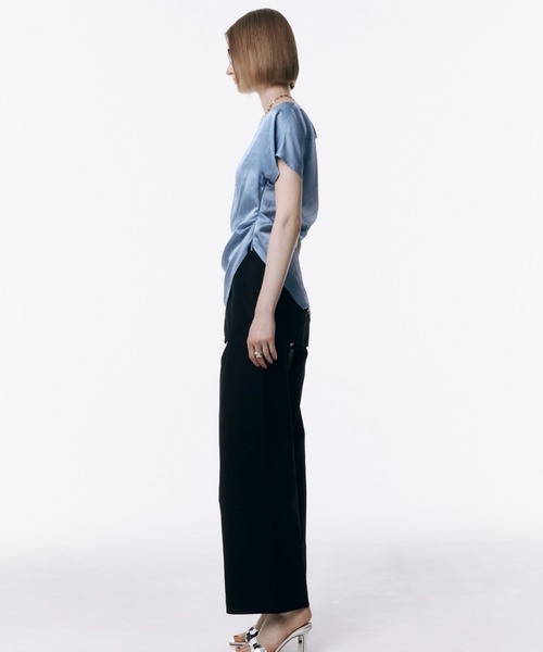 トップス josemoon asymmetry top ASYMMETRY DRAPE KNIT TOPS(F IVORY): TOPSjosemoon