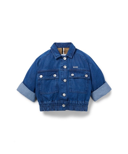 【新品タグ付き】BOSS ブルゾン　ジャケット　ベビー BOSS（HUGO BOSS） デニムジャケット アウター キッズ ロゴディテール