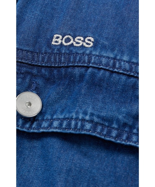 BOSS（HUGO BOSS） デニムジャケット アウター キッズ ロゴディテール