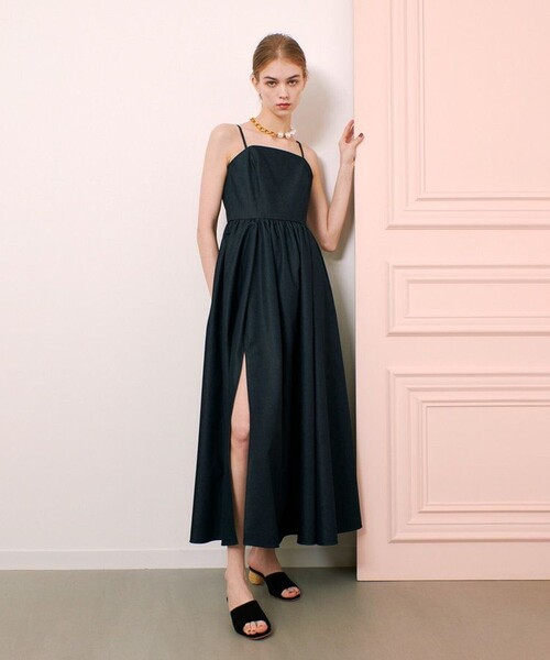 Loulou Willoughby オケージョン　ワンピース　黒 LOULOU WILLOUGHBY ワンピース 「LOULOU WILLOUGHBY」ラッフル