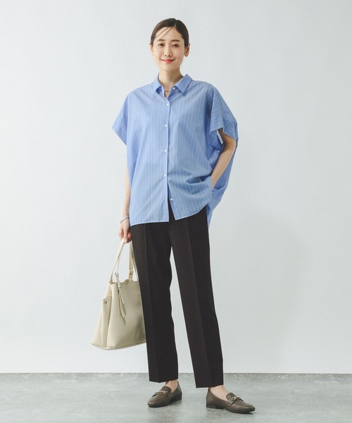 GLOBAL WORK パンツ ウツクシルエットDRYプレミアムテーパード