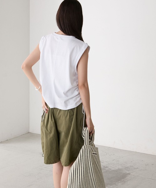 tシャツ ギャザーリボンタンクトップ LON25s009 レディース ギャザーリボンタンクトップ LON25s009-ファッション通販サイト