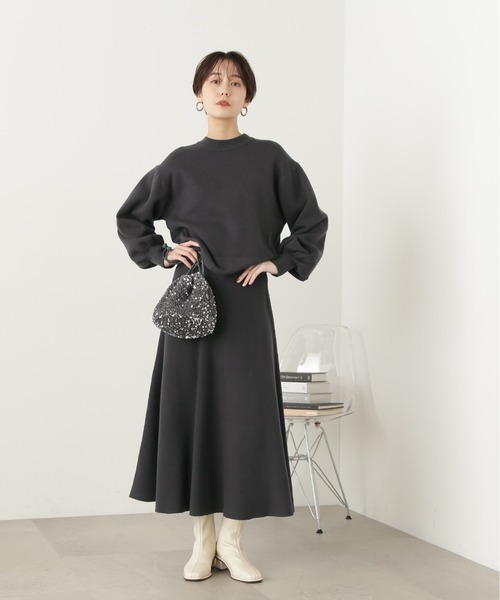 【美品】ナチュラルビューティー　セットアップ　グレー ナチュラルビューティーベーシック NATURAL BEAUTY BASIC