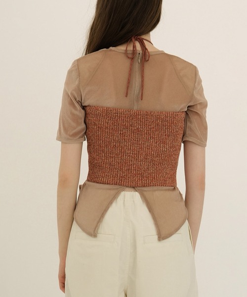 CLANE（クラネ） チューブトップ ベアトップ HEATHER COTTON KNIT