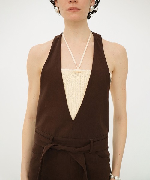トップス CLANE HEATHER COTTON KNIT TUBETOP CLANE（クラネ） チューブトップ ベアトップ HEATHER COTTON KNIT