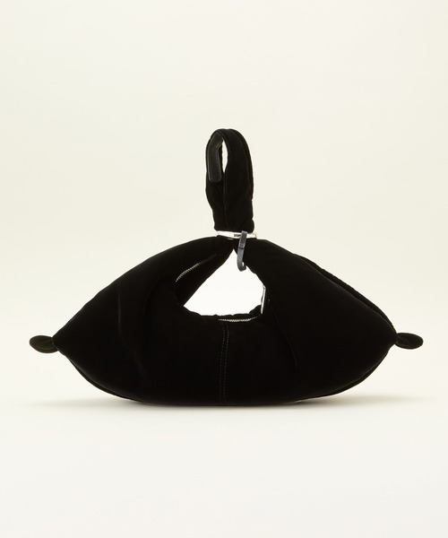 【美品】LE VERNIS ルベルニ Poire velvet bag ブラック Le Vernis（ル・ベルニ） ハンドバッグ POIR VELVET BAG : ZOZOTOWN