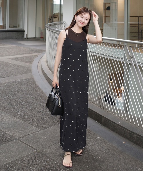 HEILIS ワンピース 「Nanami Original」花柄刺繍キャミ