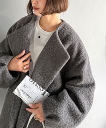 classicalelf（クラシカルエルフ） ノーカラーコート コート たっぽり