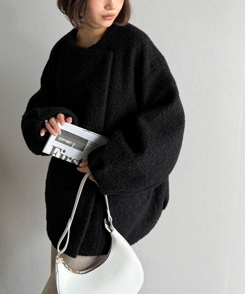 classicalelf（クラシカルエルフ） ノーカラーコート コート たっぽり