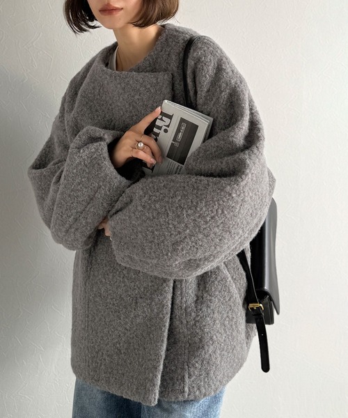 classicalelf（クラシカルエルフ） ノーカラーコート コート たっぽり