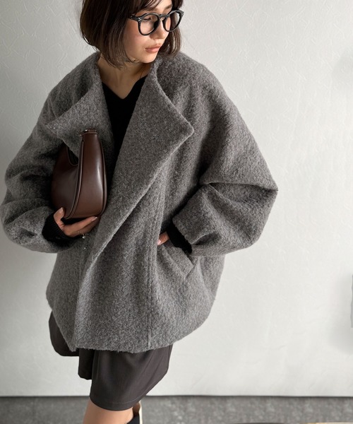 classicalelf（クラシカルエルフ） ノーカラーコート コート たっぽり