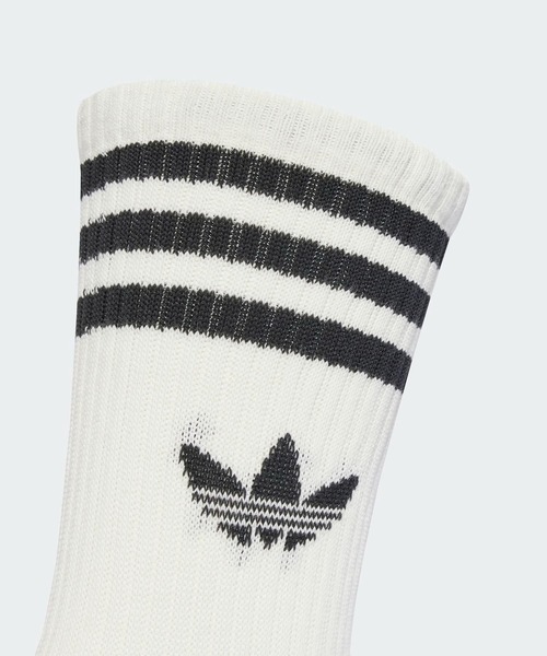 adidas 靴下 スリーストライプス クルーソックス 3足組