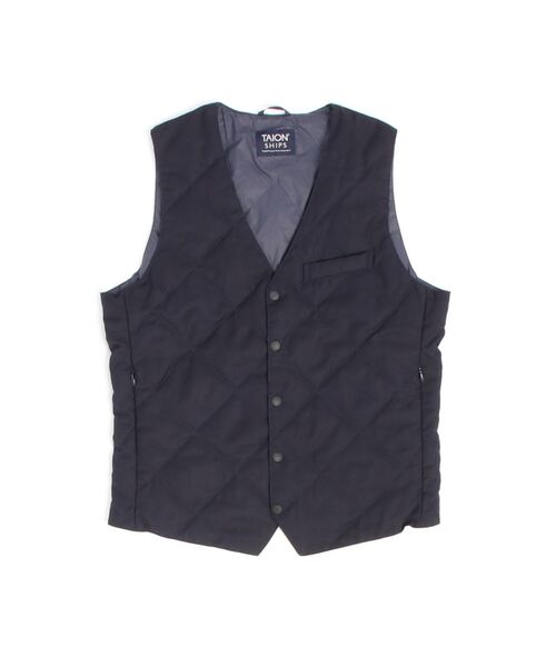 SHIPS（シップス） ダウンベスト「TAIONコラボ」 SMALL ネイビー