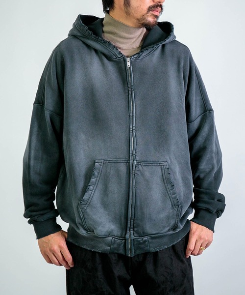 モンジー　パーカー　Sサイズ パーカー 「MOOJI MOOJI」 OVERSIZE Z/UP HOODIE / オーバーサイズ