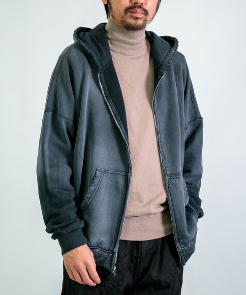 パーカー 「MOOJI MOOJI」 OVERSIZE Z/UP HOODIE / オーバーサイズ