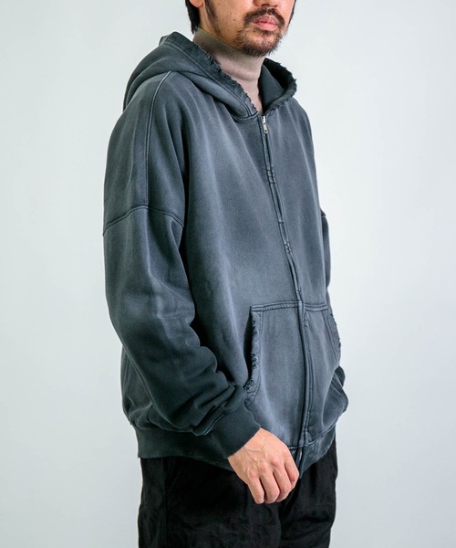 パーカー 「MOOJI MOOJI」 OVERSIZE Z/UP HOODIE / オーバーサイズ