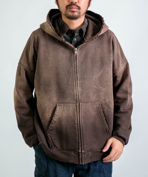 MOOJI MOOJI ジップパーカー ZIPUP HOODIE マスタード OVERSIZED ZIP UP HOODIE IN STREET RED — MOOJIMOOJI