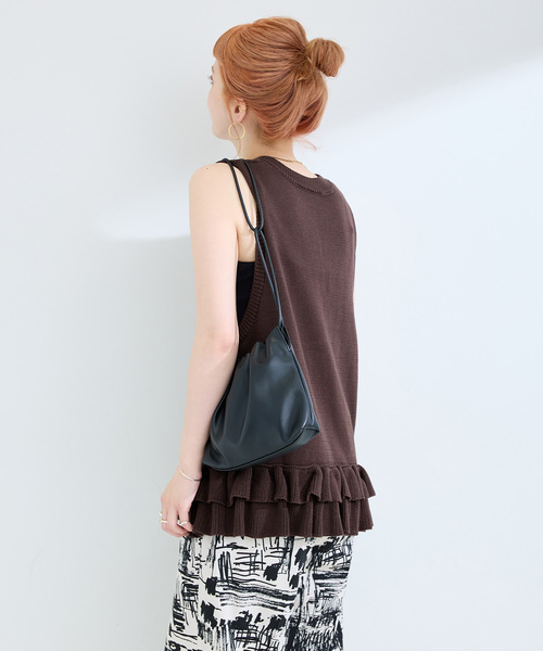 BC.STOCK ベスト　ジレ B.C STOCK ベスト ジレ 手洗い可 / 接触冷感 ヘムダブルフリルV