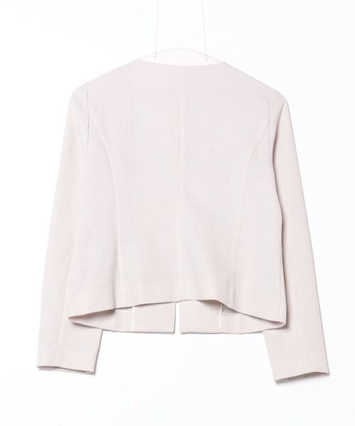 「NATURAL BEAUTY BASIC」 ノーカラージャケット SMALL ピンク レディース