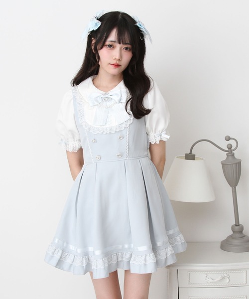 DearMyLove ワンピース レースアップジャンスカ風ドッキング
