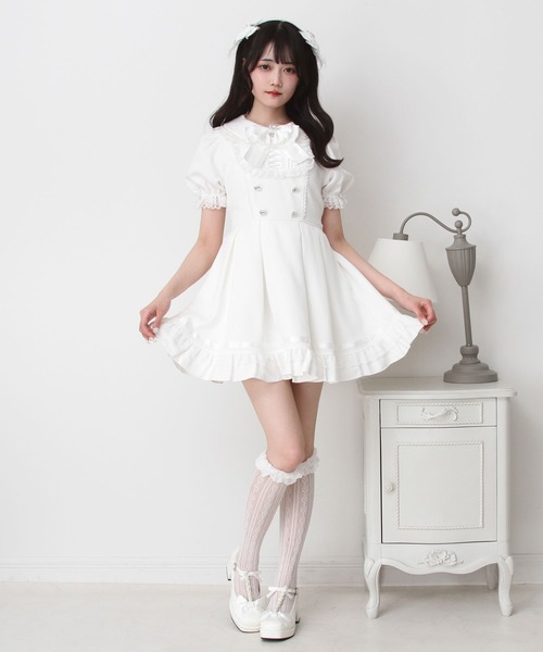 DearMyLove ワンピース レースアップジャンスカ風ドッキングワンピース