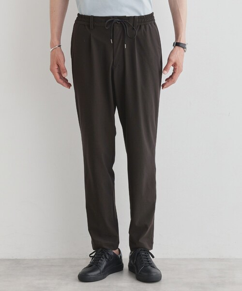 【新品未使用】TAKEO KIKUCHI 黒 スラックス 限定展開】先染めメランジ スラックス（セットアップ対応