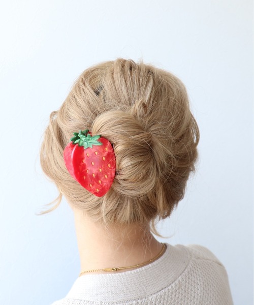 Three Four Time（スリーフォータイム） ヘアクリップ イチゴバンス