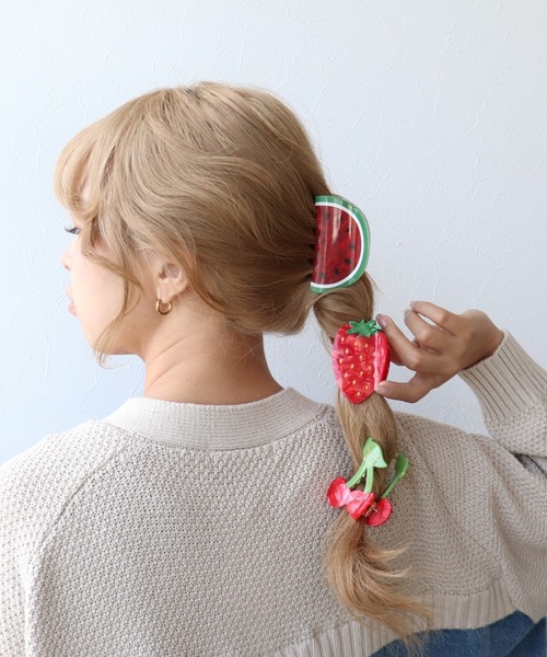 Three Four Time（スリーフォータイム） ヘアクリップ イチゴバンス