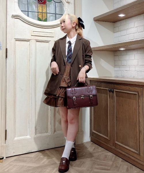 F i.n.t（フィント） tシャツ タータンチェックネクタイ付きシャツ