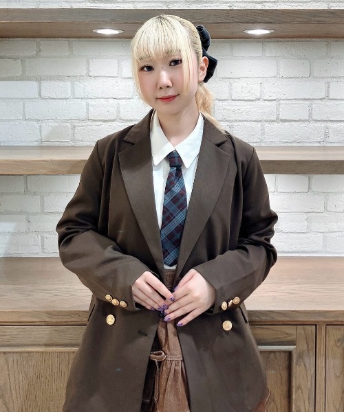 F i.n.t（フィント） tシャツ タータンチェックネクタイ付きシャツ