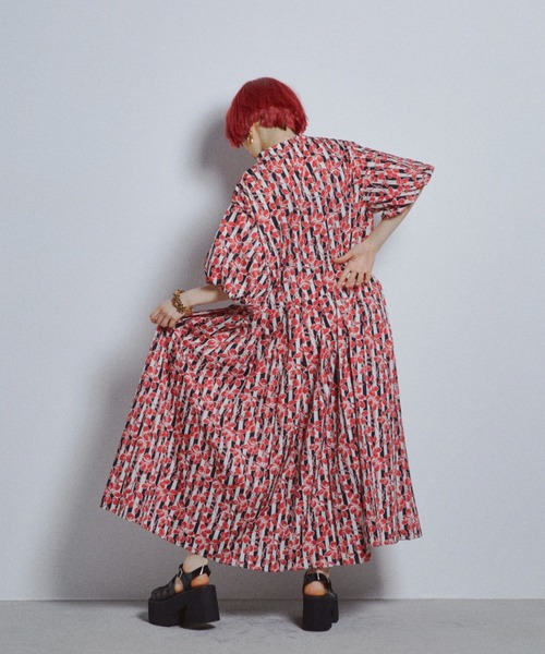 manana suerte 「manana suerte」 半袖ワンピース FREE ブルー