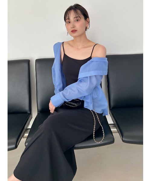 SNIDEL（スナイデル） ブラウス シャツ Sustainableシアーシャツ