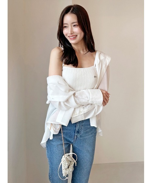 SNIDEL（スナイデル） ブラウス シャツ Sustainableシアーシャツ