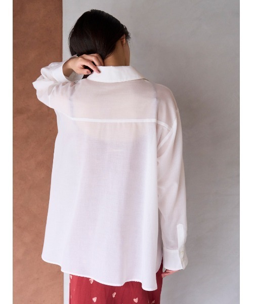 SNIDEL（スナイデル） ブラウス シャツ Sustainableシアーシャツ