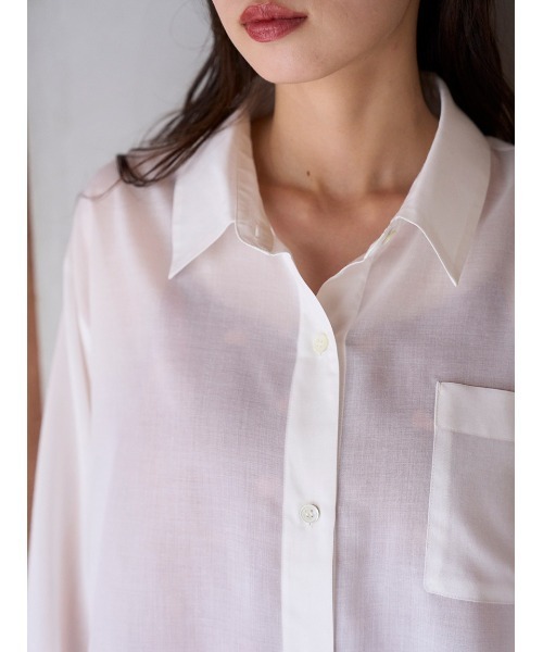SNIDEL Sustainableシアーシャツ SNIDEL（スナイデル） ブラウス シャツ Sustainableシアーシャツ