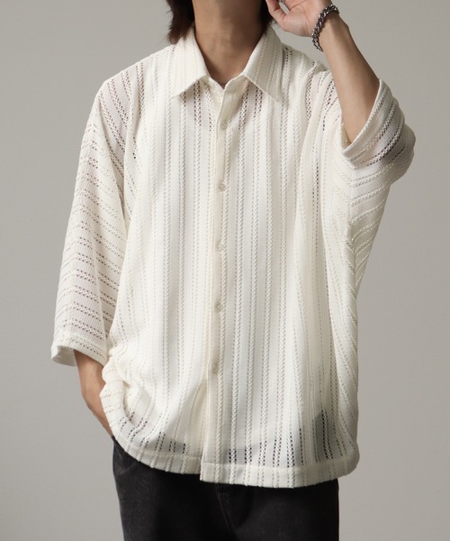 「welise」 半袖シャツ M ホワイト系その他 メンズ_画像2