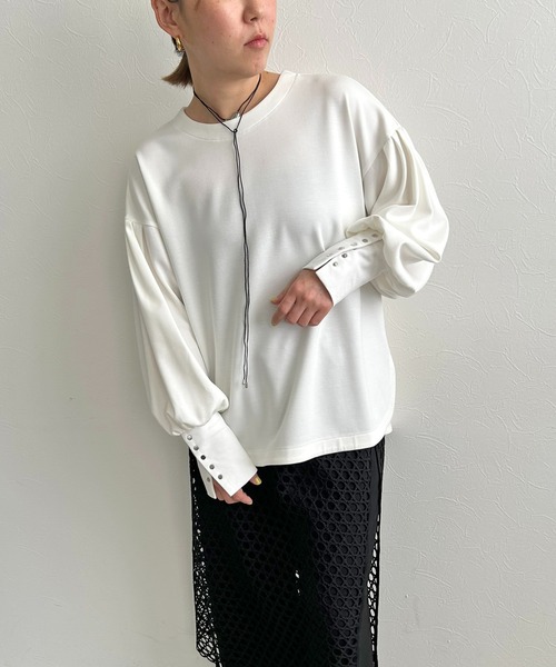 LHELBIE（レルビエ） tシャツ カフスボタンプルオーバー レディース 