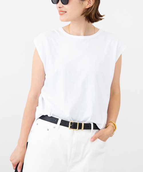 「CALUX」 半袖Tシャツ FREE ブルー系その他 レディース_画像7