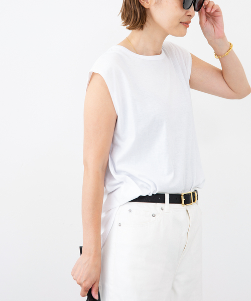 「CALUX」 半袖Tシャツ FREE ブルー系その他 レディース_画像8