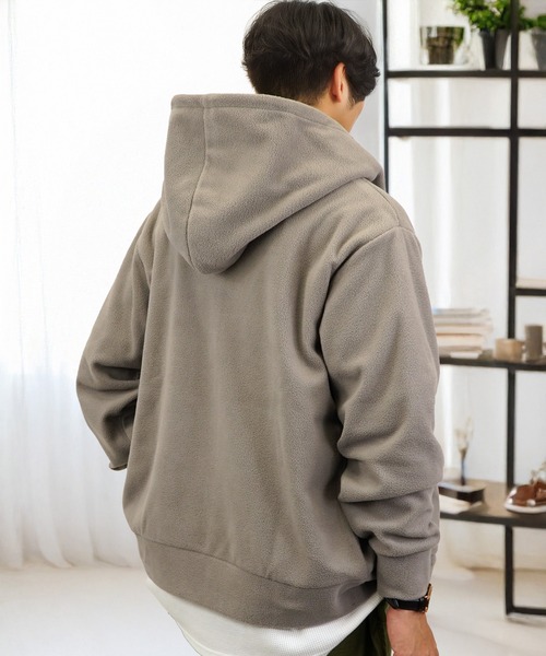 パーカー 無地 ジップ フリース 羽織り メンズ レディース : ZOZOTOWN